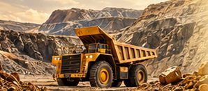 Camion minier sur une piste de carrière