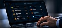 Ordinateur portable affichant la plateforme